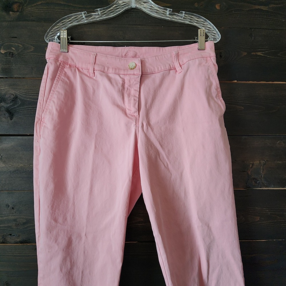 Tommy Bahama Ankle Casual Pants Womens 10 Pink Stretchy Beach Mid Rise 32x28 - Picture 13 of 13